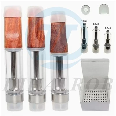 atomizer سجائر فارغة vape vaporizer pen cartridge cartridge wooden drip tip حامل السجائر